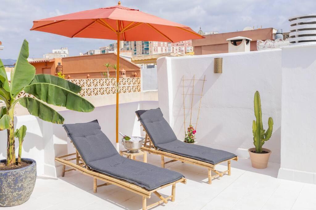 Downtown Flat With 46 Sqm Private Rooftop Terrace Málaga Eksteriør bilde